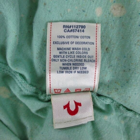 True Religion Green Tye-Dye T-Shirt Size XS - Picture 7 of 7